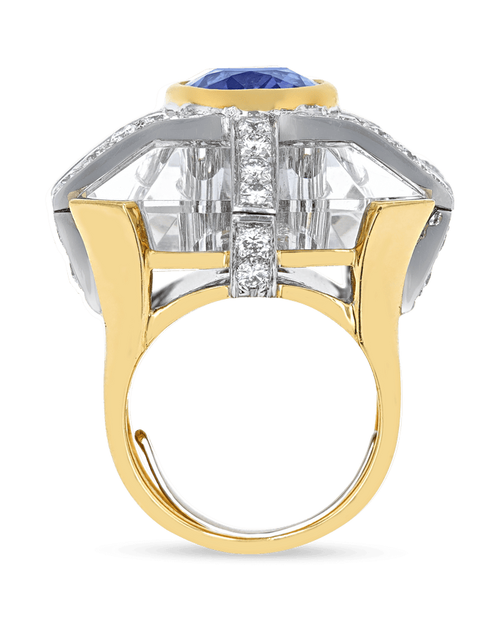 David Webb Purple Sapphire Ring, 9.64 Carats