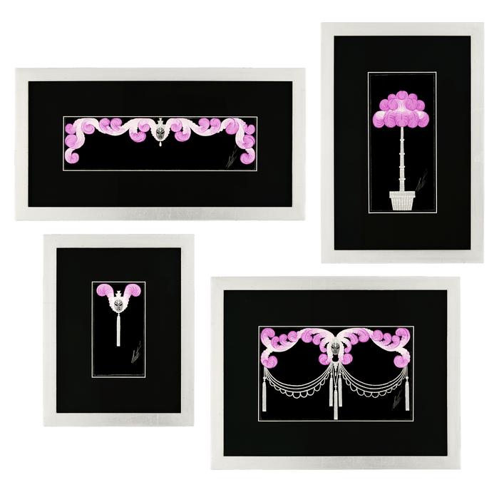 Ensemble of 4: Décors pour le Lido by Erté