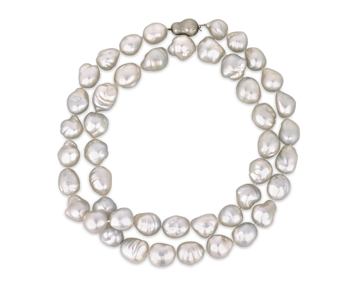 Baroque Pearl Opera Necklace
