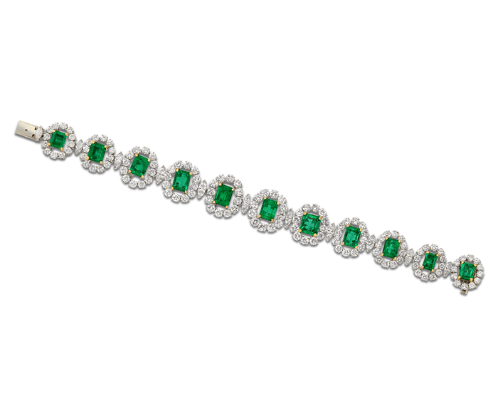 Colombian Emerald and Diamond Bracelet