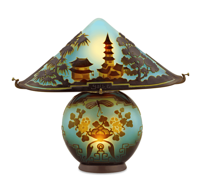 Pagoda Lamp by Émile Gallé