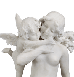 Italian Marble Sculpture of Venus and Cupid