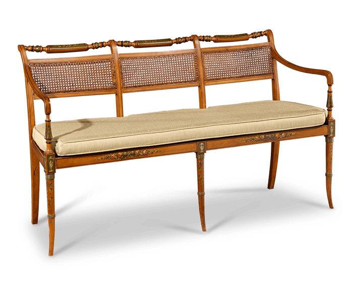 Edwardian Satinwood Settee