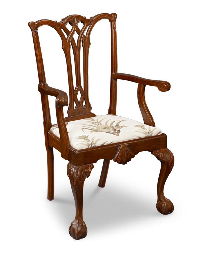 Chippendale Style Mahogany Armchair