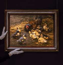 Ducklings and a Mother Hen by Alexander Koester