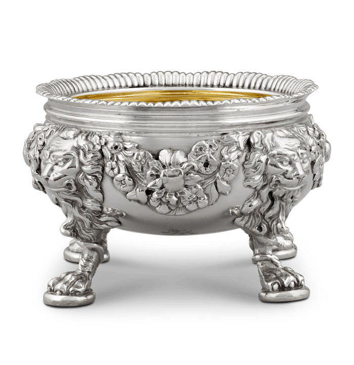 Set of Four Silver Salt Cellars by Paul de Lamerie