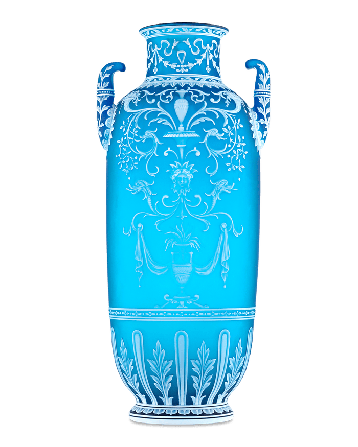 Thomas Webb & Sons Cameo Two-Handled Vase by George Woodall