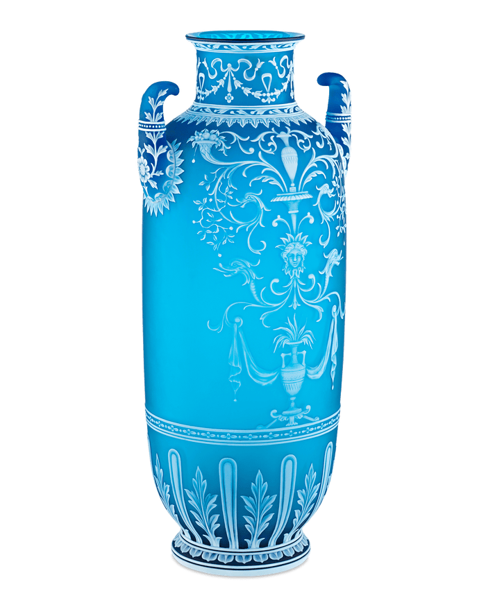 Thomas Webb & Sons Cameo Two-Handled Vase by George Woodall