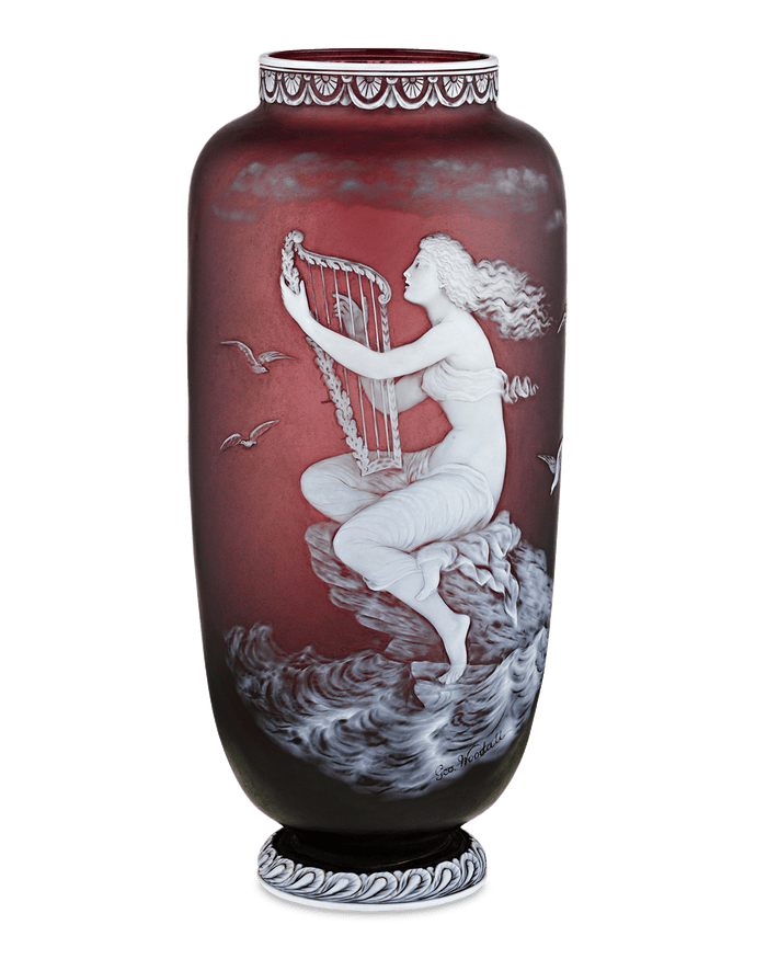 Thomas Webb & Sons Syrena Cameo Vase by George Woodall