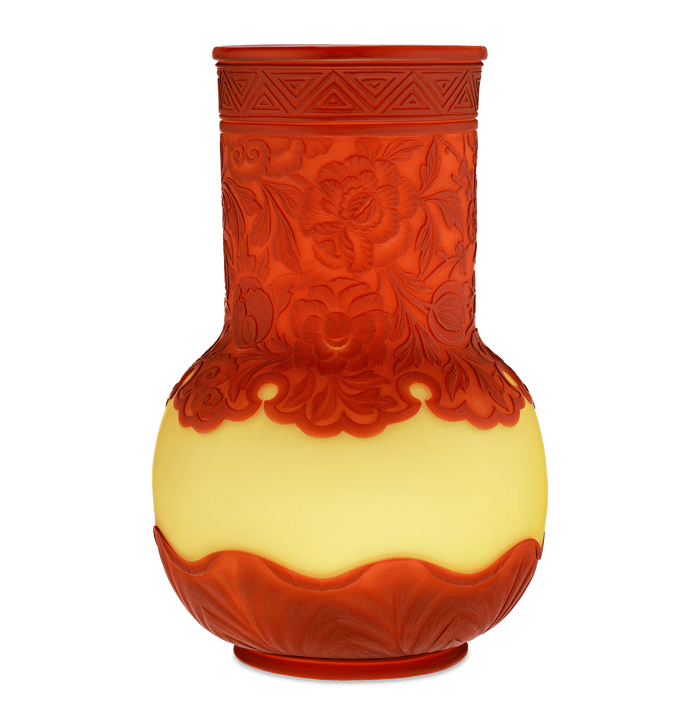 Thomas Webb & Sons Tri-Layer Cameo Vase