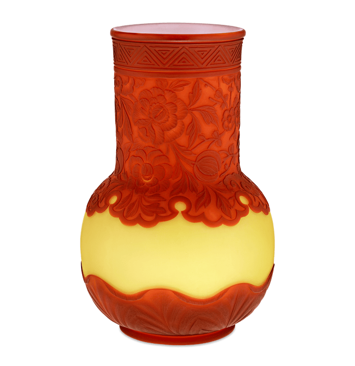 Thomas Webb & Sons Tri-Layer Cameo Vase