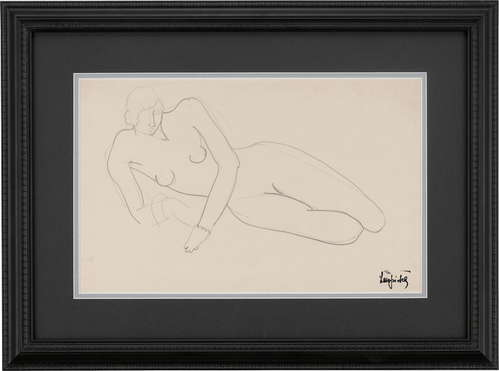 Nu allongé avec bracelet by Tamara de Lempicka