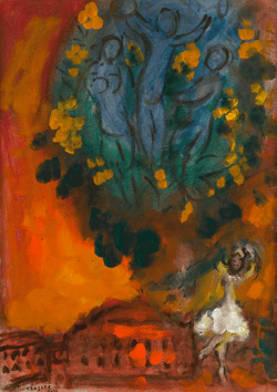 Esquisse pour tableau l'Opéra by Marc Chagall