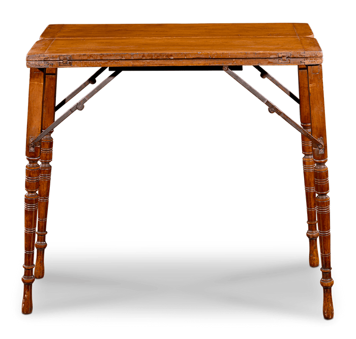 19th-Century Folding Picnic and Cards Table
