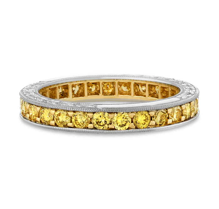 Raymond Yard Yellow Diamond Eternity Ring, 1.18 Carats