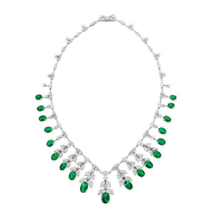 Colombian Emerald Necklace, 24.37 carats
