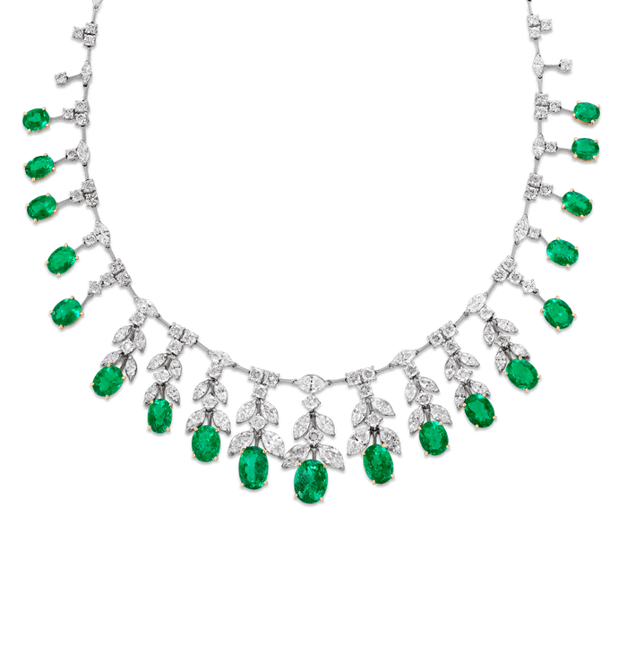 Colombian Emerald Necklace, 24.37 carats
