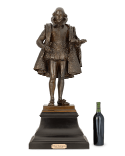 A Patinated Bronze Statuette of William Shakespeare by Frederick William MacMonnies