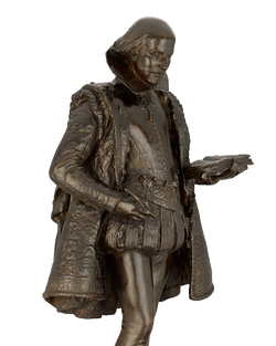 A Patinated Bronze Statuette of William Shakespeare by Frederick William MacMonnies