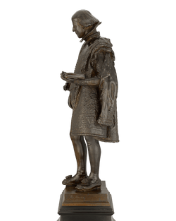 A Patinated Bronze Statuette of William Shakespeare by Frederick William MacMonnies