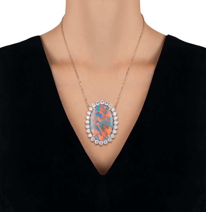 Black Opal Pendant, 51.54 Carats