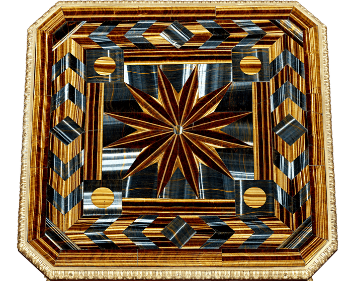 Falcon's Eye and Tiger's Eye Table by Théodore Millet