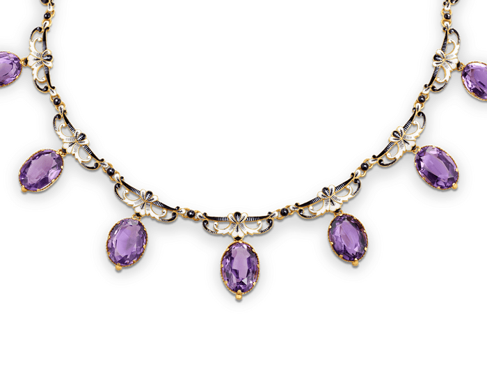 Giuliano Renaissance Revival Amethyst Necklace