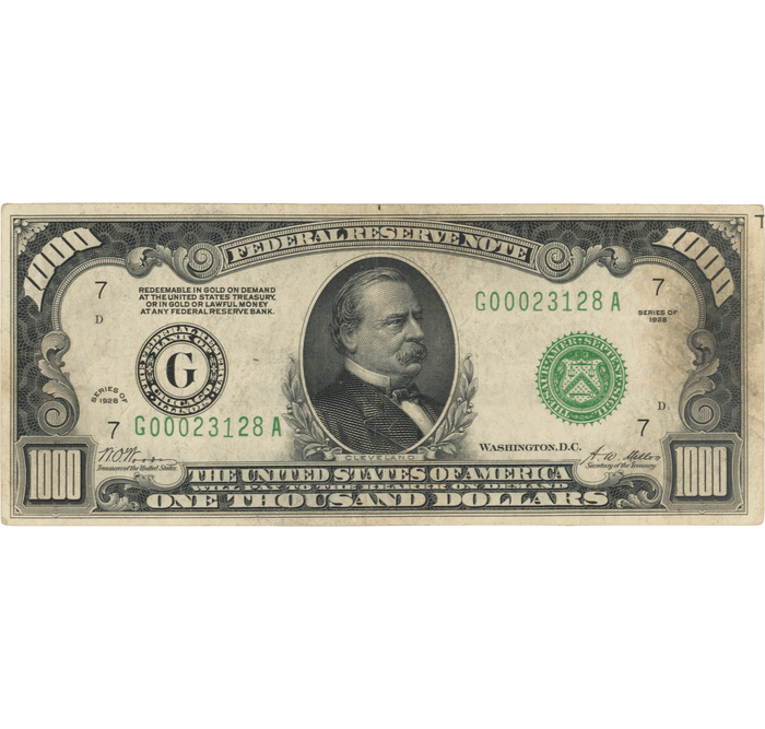 $1000 U.S. Federal Reserve Note