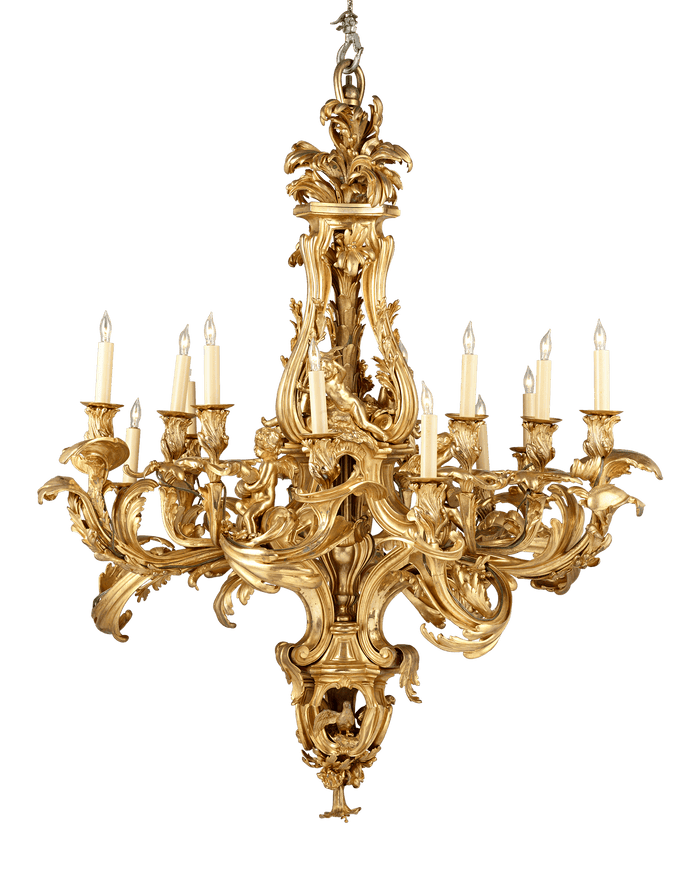 Louis XV-Style Ormolu Chandelier