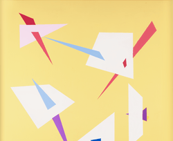 Yellow Abstract with Triangles by Frank Sinatra