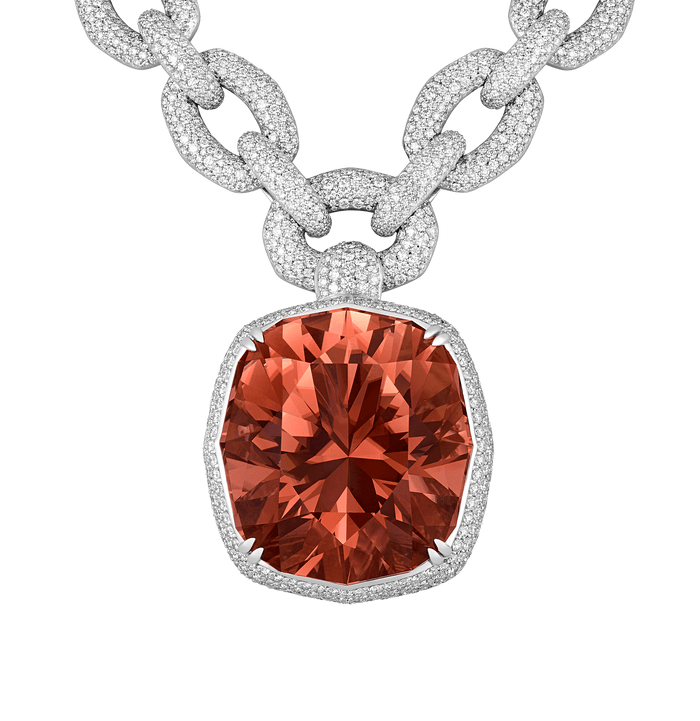 Kat Florence Neon Titanium Tourmaline Pendant, 195.21 carats