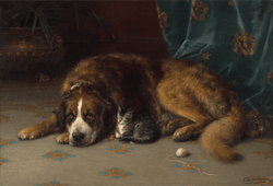 Dog with a Kitten by Otto Eerelman