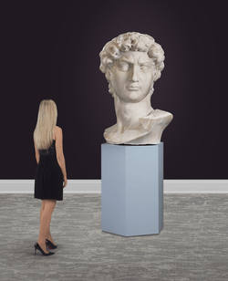 Head of David after Michelangelo