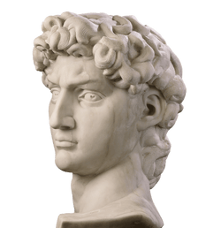 Head of David after Michelangelo