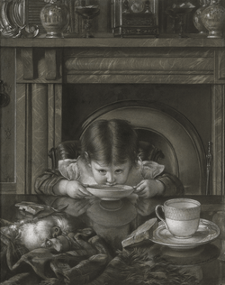 L’Heure du goûter! by Jules-Émile Saintin