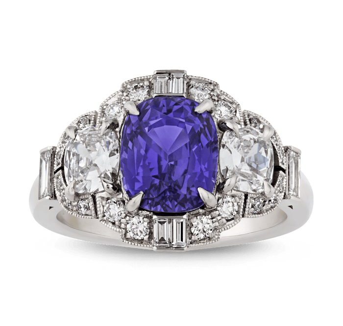 Raymond Yard Purple Sapphire Ring, 3.12 Carats