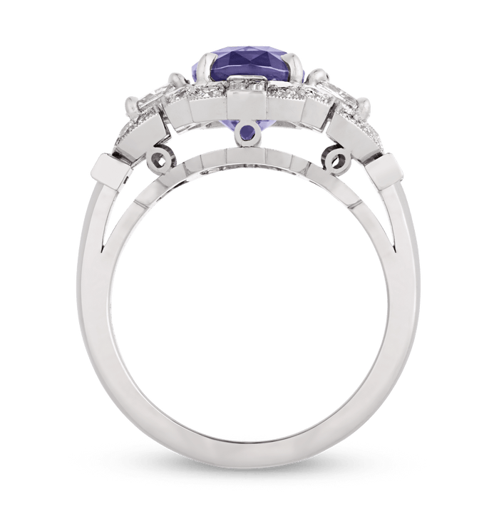 Raymond Yard Purple Sapphire Ring, 3.12 Carats