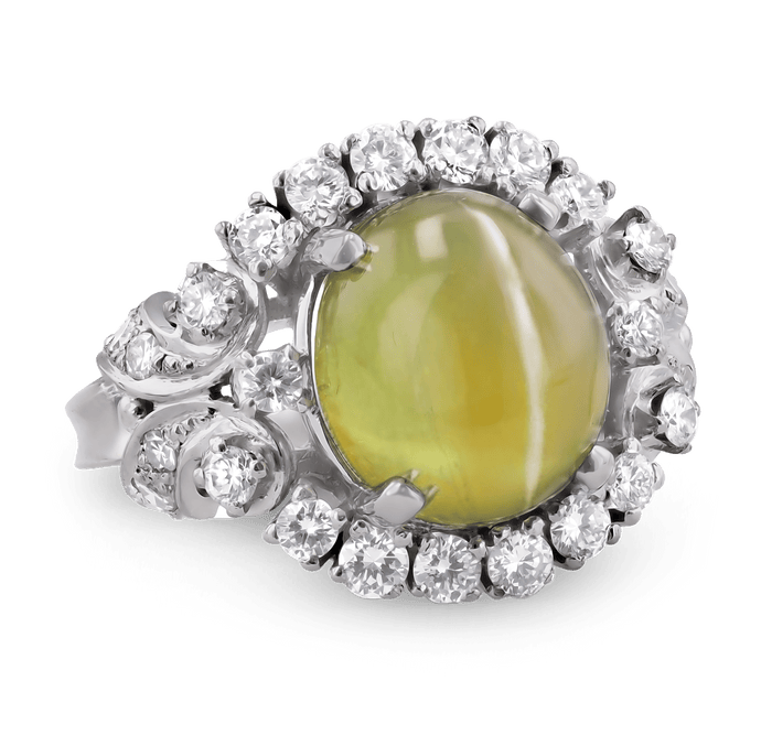 Untreated Cat's Eye Chrysoberyl Ring, 11.23 Carats