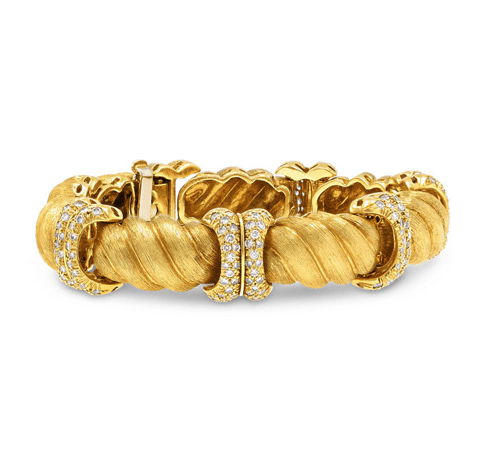 Henry Dunay Gold and Diamond Bracelet