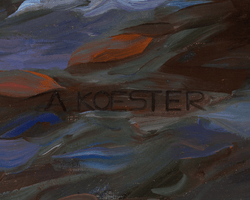 Sixteen Ducks in the Evening by Alexander Koester