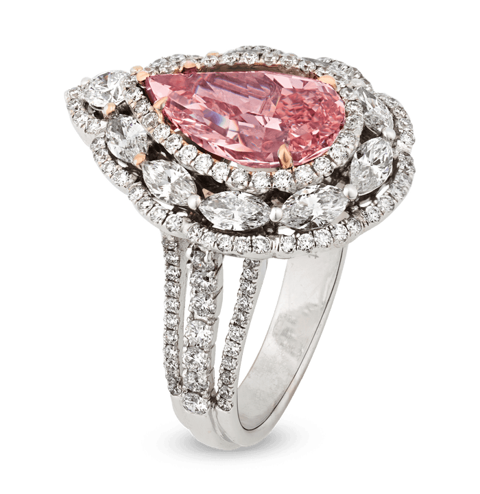 Fancy Vivid Pink Diamond Ring, 3.02 Carats
