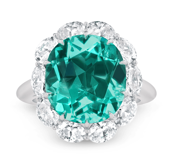 Untreated Colombian Emerald Ring, 6.61 Carats