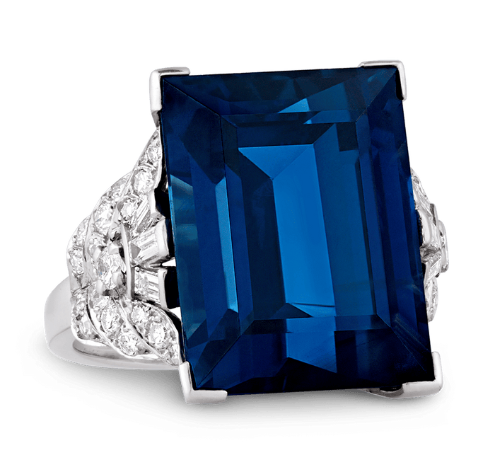 Untreated Sapphire Ring, 26.98 Carats