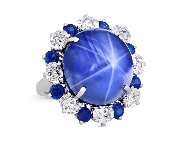 Oscar Heyman Unheated Ceylon Star Sapphire Ring, 32.31 Carats