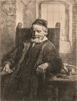 Jan Lutma, Goldsmith  by Rembrandt van Rijn