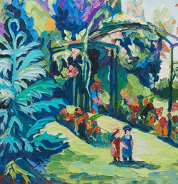 Les deux gamines au parc by H. Claude Pissarro