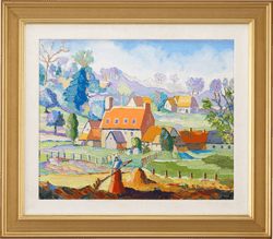 Les toits rouges by H. Claude Pissarro