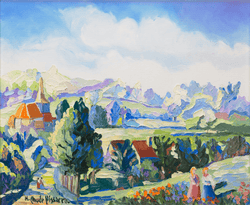 Le manoir de Miette au Vey by H. Claude Pissarro