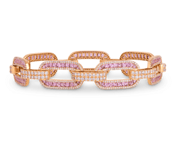 Pink Sapphire Bracelet, 7.09 Carats