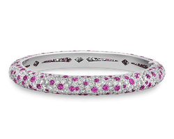Diamond and Pink Sapphire Bangle